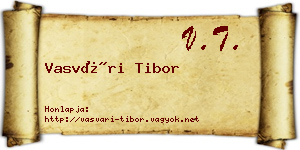 Vasvári Tibor névjegykártya